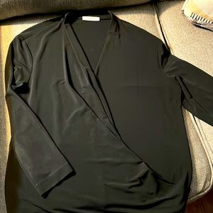 MM LaFluer large wrap blouse